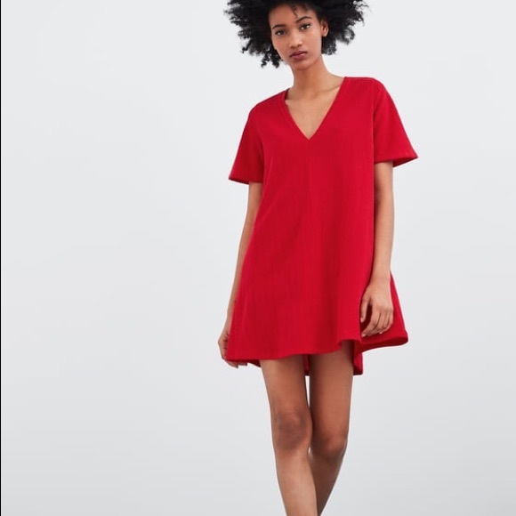 Zara Dresses & Skirts - BOGOFREE! Zara Textured Weave Red Dress